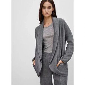 Aritzia Wilfred Bisset Jacket, wool blend, heathered dark charcoal, size M
